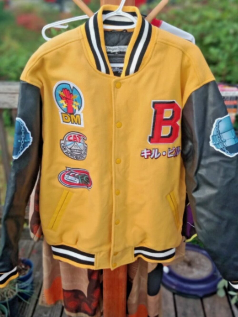 Kill Bill Yellow & Black Headgear Classics Varsity Letterman’s Jacket, Sz XL